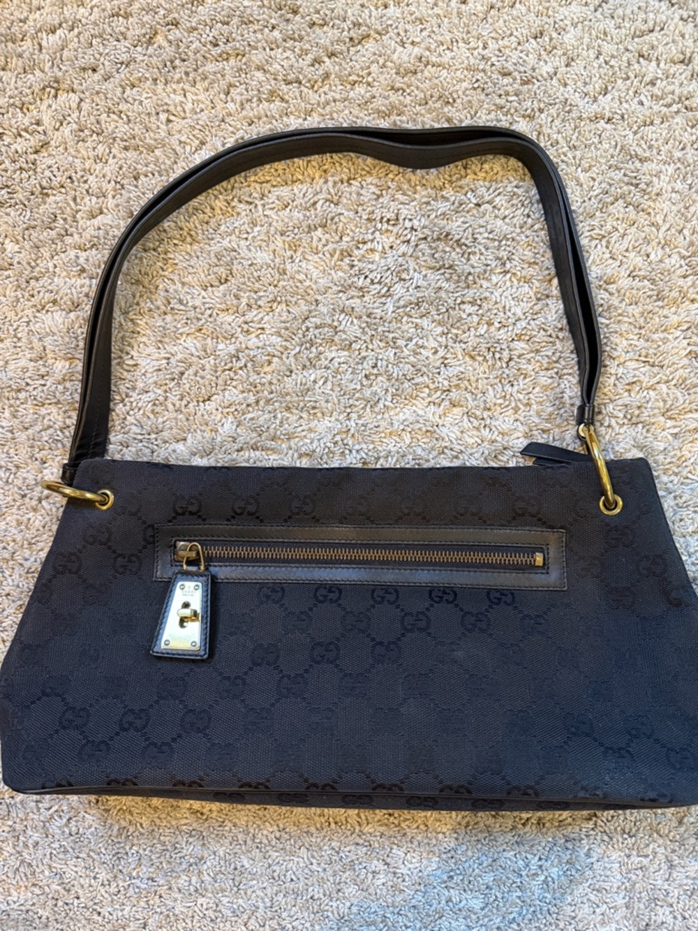 Gucci Black Shoulder Bag with Gold Hardware